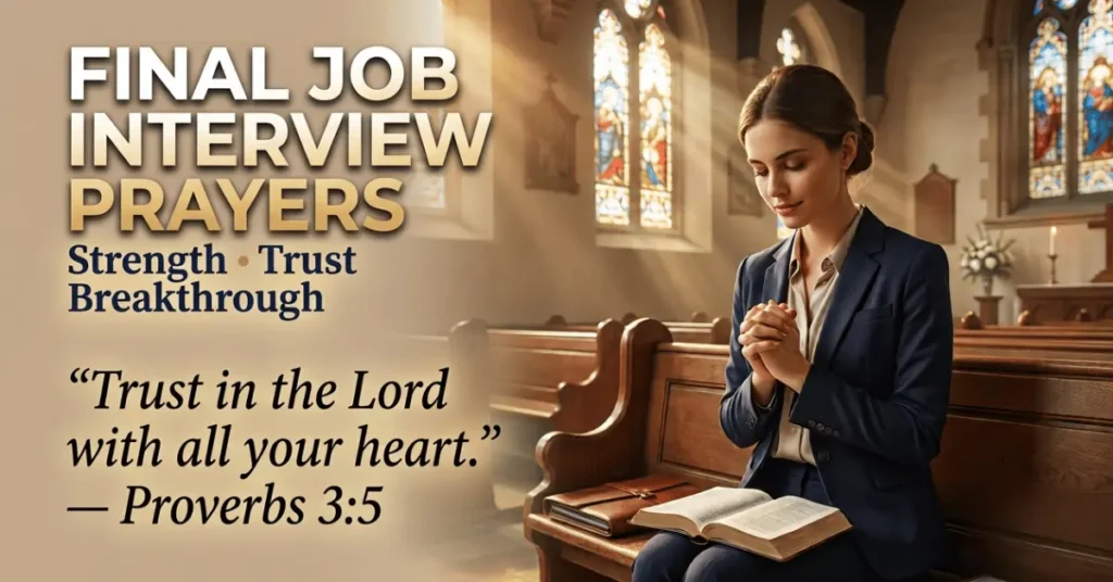 final bible verses before interview