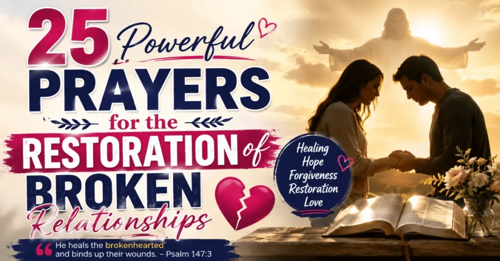 25 Prayer For The Restoration Of Broken Relationships
