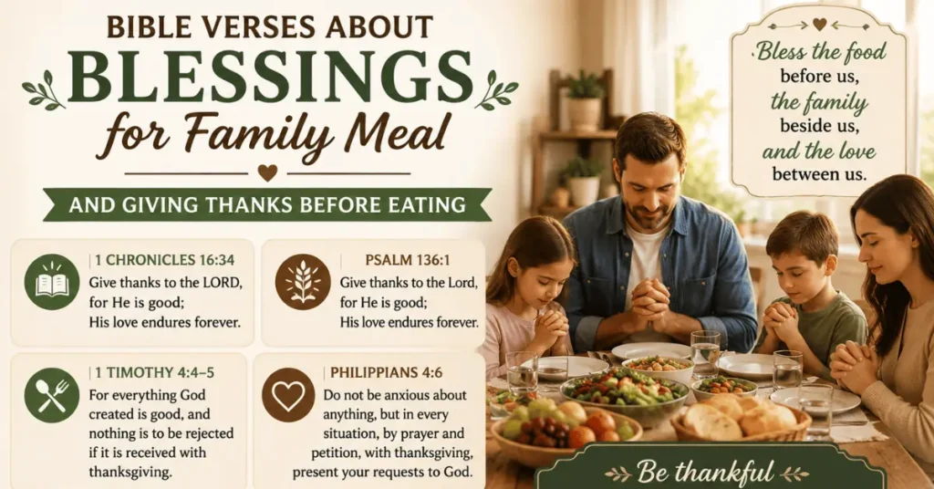 Bible Verses About Blessings For A Family Meal