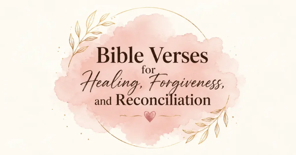 Bible Verses for Healing, Forgiveness, and Reconciliation