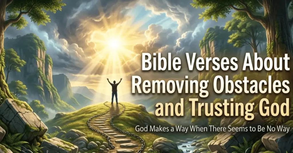 Bible verses about removing obstacles and trusting God