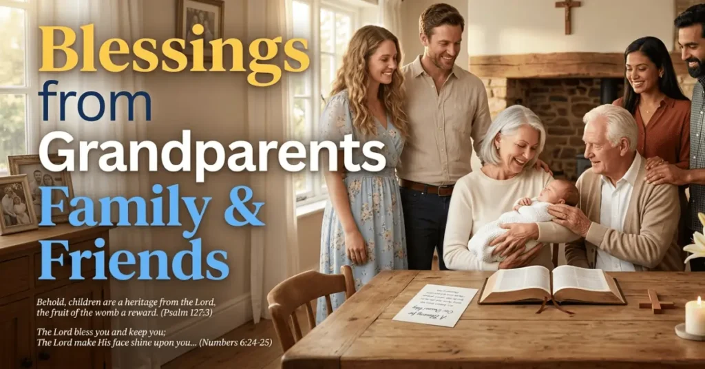 Blessings from grandparents, family and friends