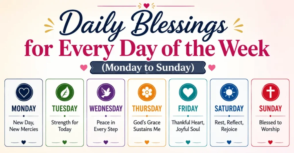 Daily Blessings for Every Day of the Week
