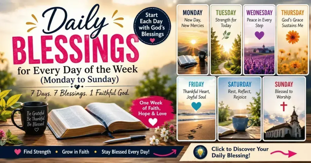 Daily Blessings for Every Day of the Week (Monday to Sunday)