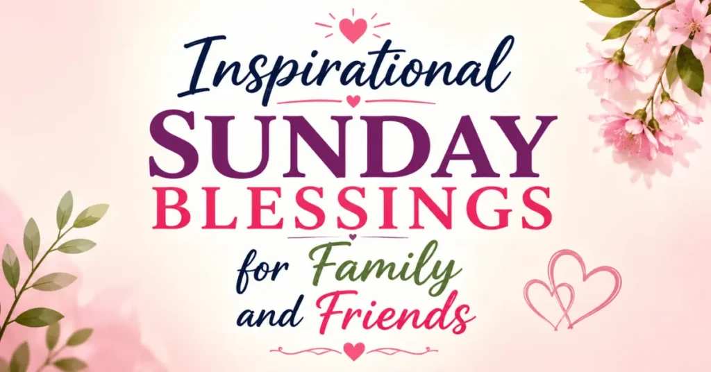 Inspirational Sunday Blessings For Family And Friends