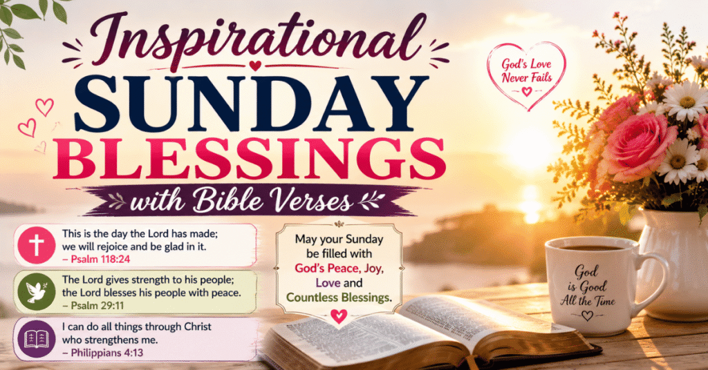 Inspirational Sunday Blessings With Bible Verses