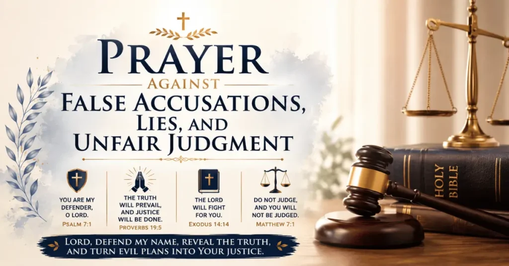 Prayer Against False Accusations, Lies, and Unfair Judgment