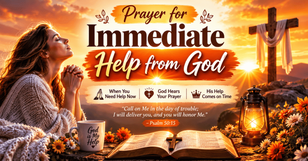 Prayer For Immediate Help From God