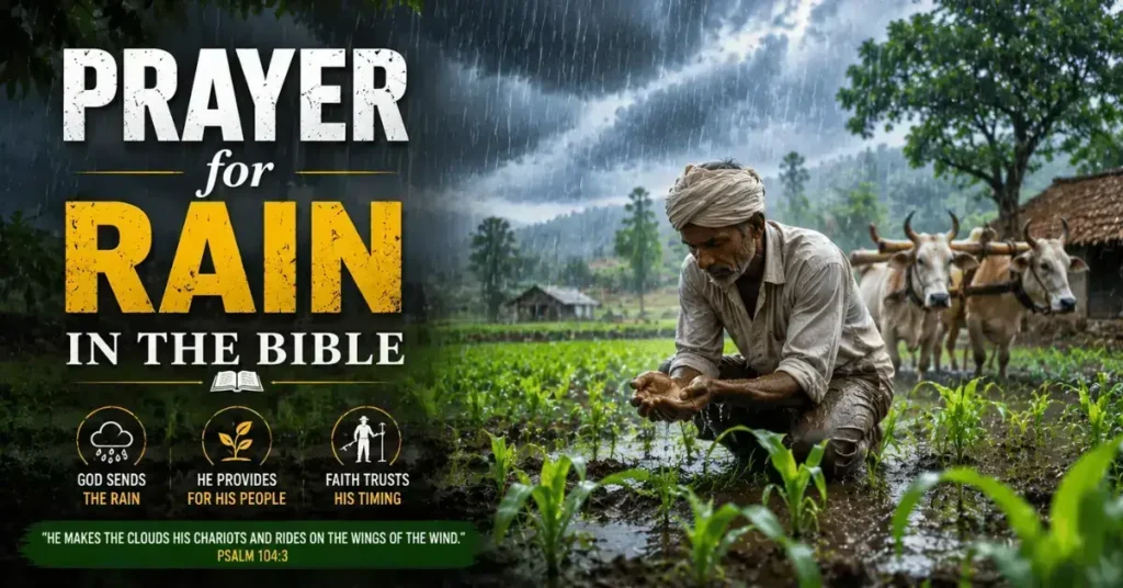 Prayer For Rain In The Field 
