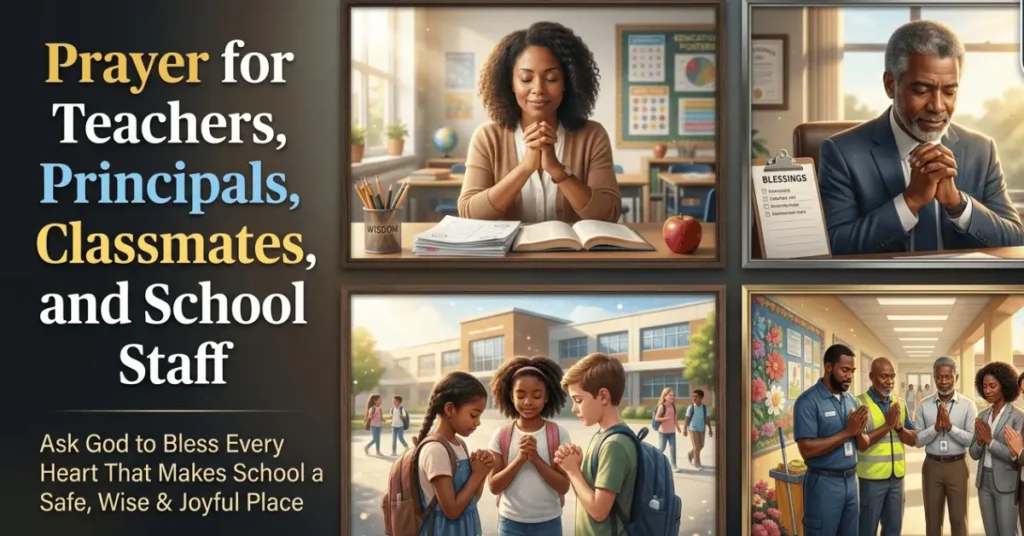 Prayer For Teachers, Principal, Classmates, And School Staff