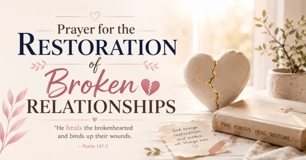 Prayer For The Restoration Of Broken Relationships 