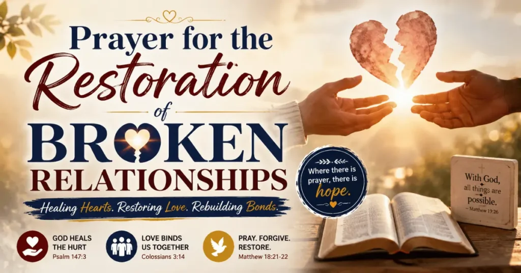 Prayer For The Restoration Of Broken Relationships