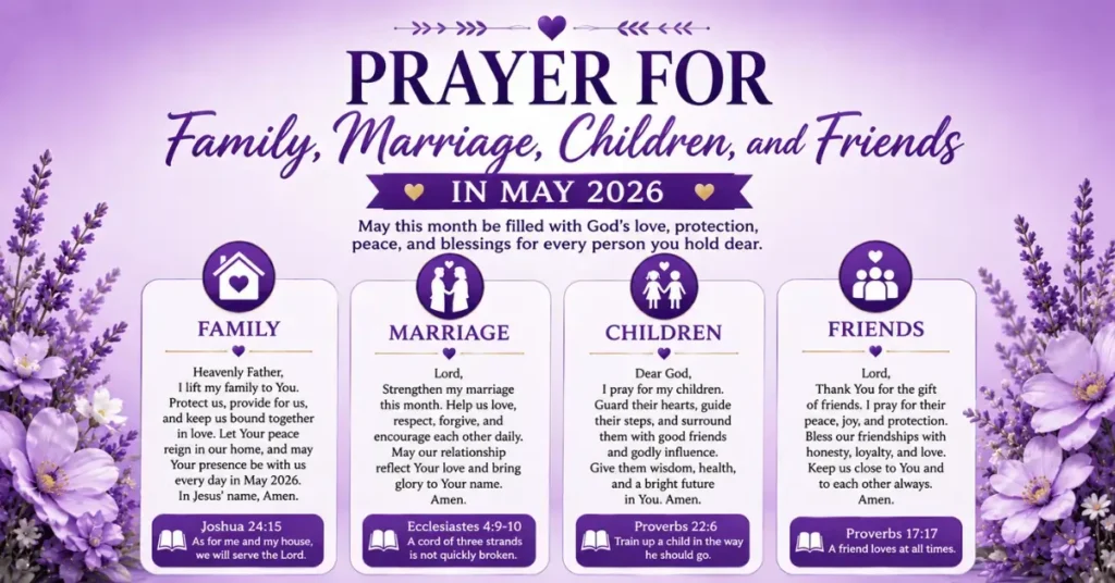 Prayer for Family, Marriage, Children, and Friends in May 2026