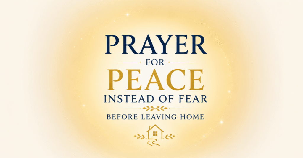 Prayer for Peace Instead of Fear Before Leaving Home
