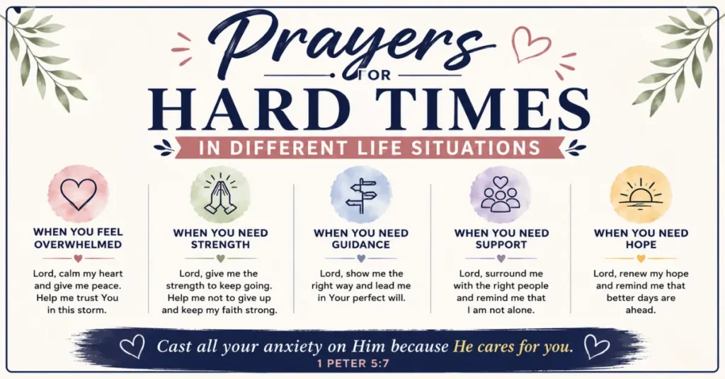 Prayers For Hard Times And Struggles In Different Life Situations