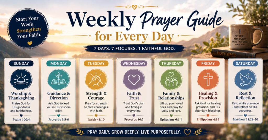 Weekly Prayer Guide For Every Day