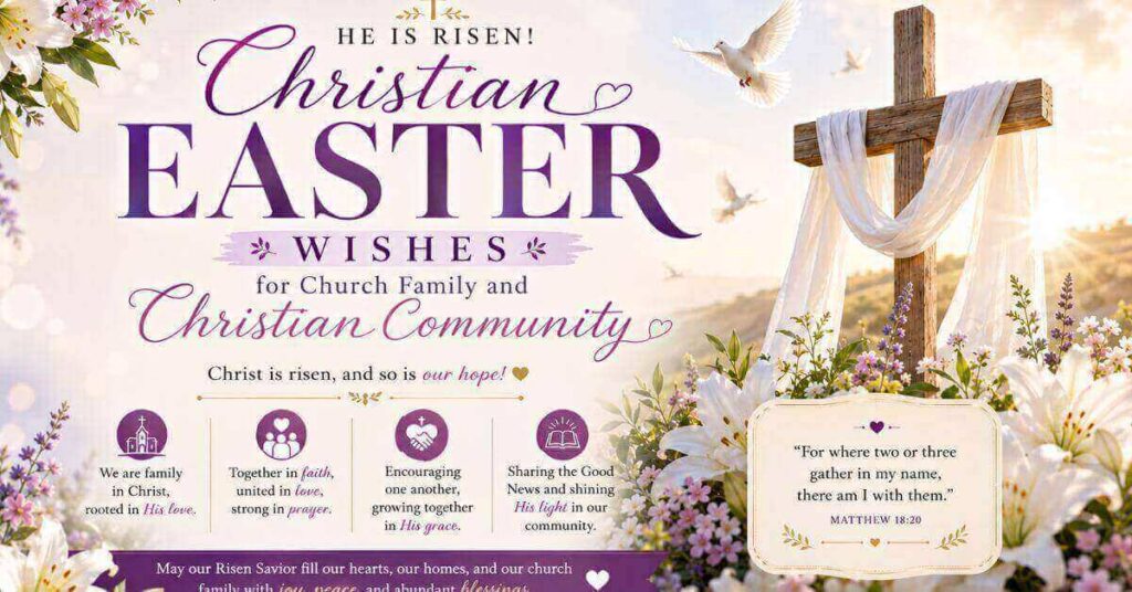 Christian Easter Wishes for Church Family and Christian Community