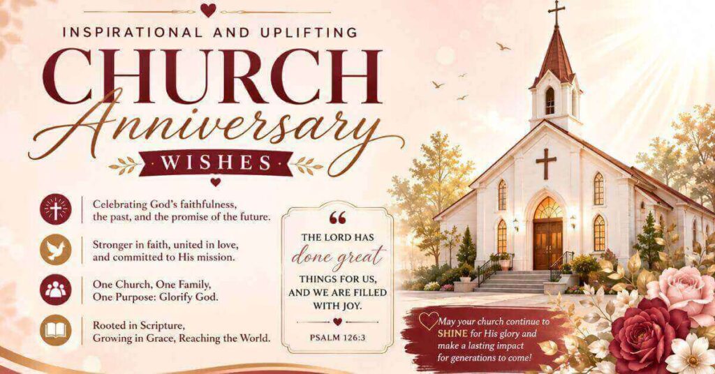 Inspirational and Uplifting Church Anniversary Wishes