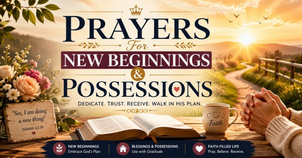 Prayers For New Beginnings & Possessions