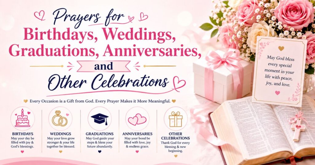 Prayers for Birthdays, Weddings, Graduations, Anniversaries, and Other Celebrations