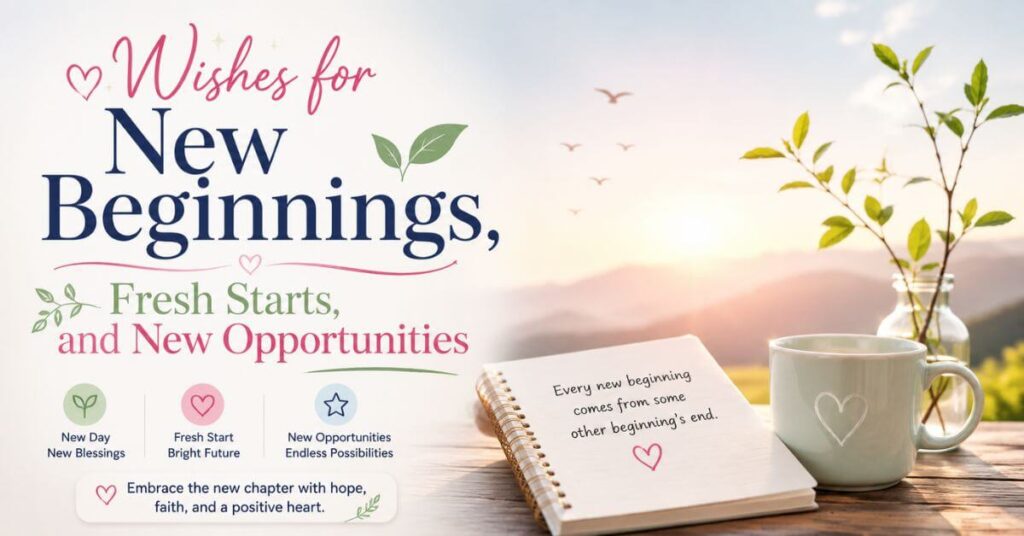 Wishes for New Beginnings, Fresh Starts, and New Opportunities
