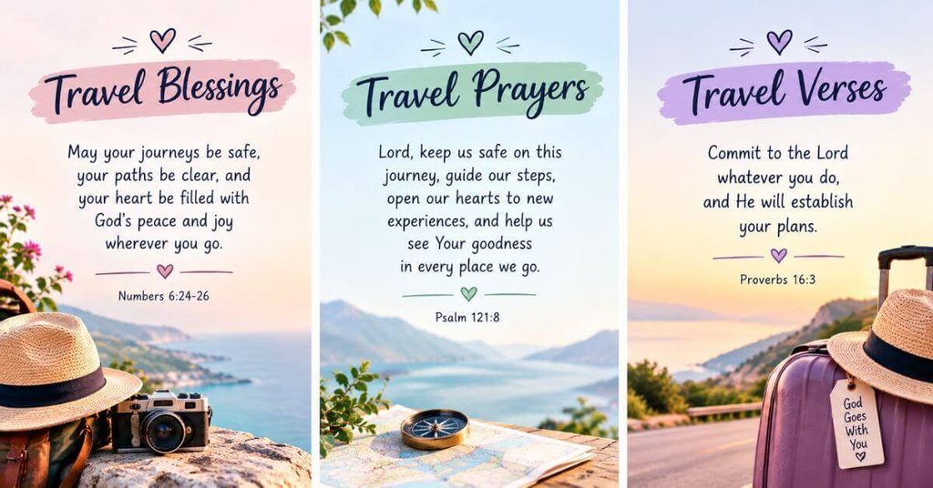 Christian Travel Blessings, Prayers and Bible Verses