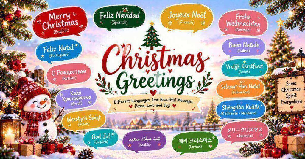Christmas Greetings in Different Languages