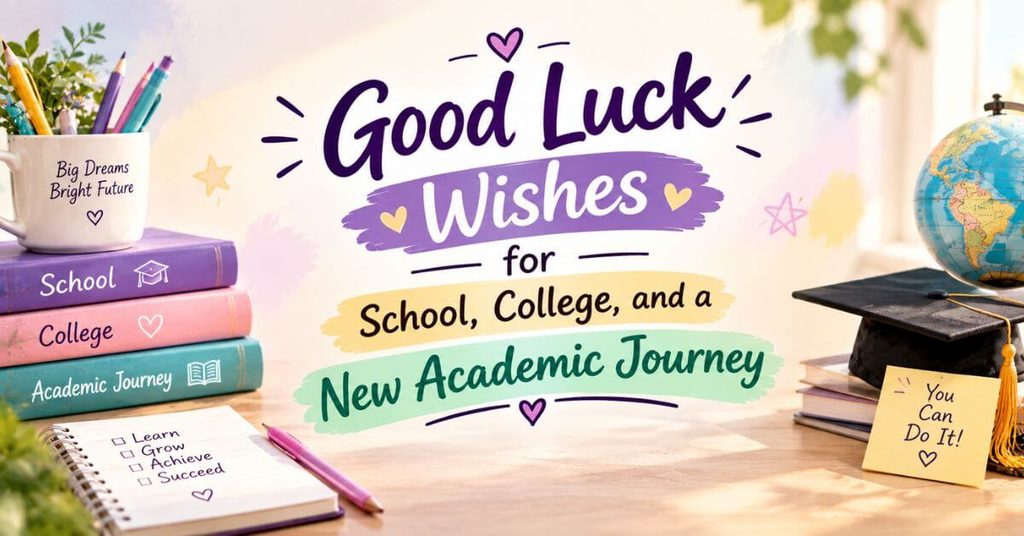 Good Luck Wishes for School, College, and a New Academic Journey