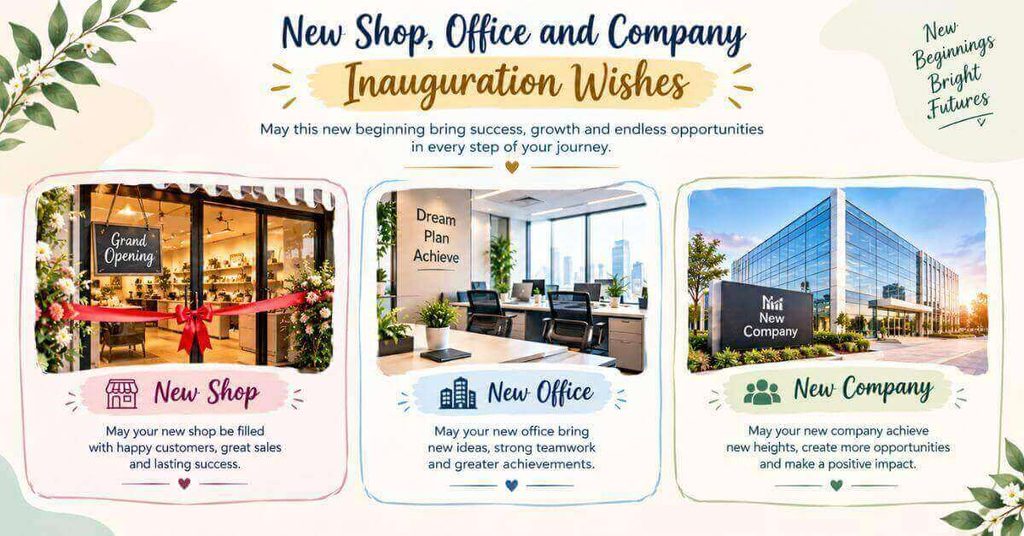 New Shop, Office and Company Inauguration Wishes