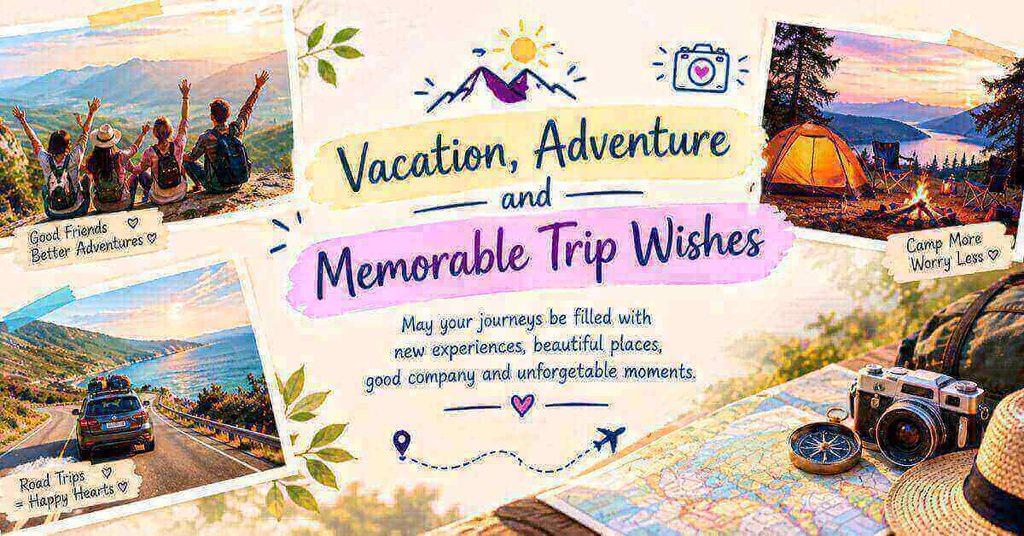 Vacation, Adventure and Memorable Trip Wishes