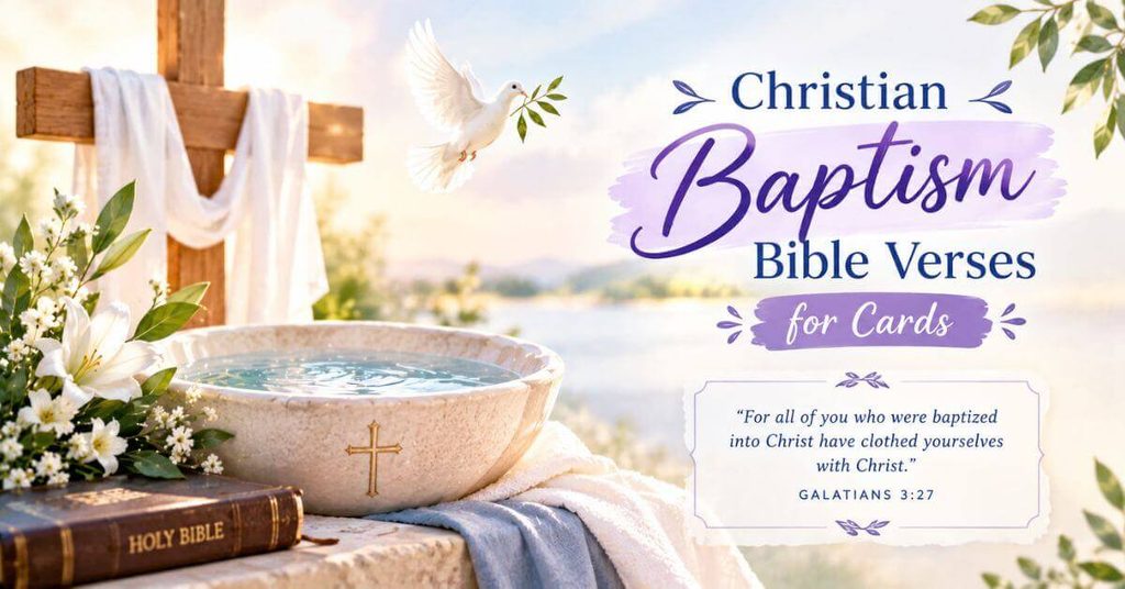 Christian Baptism Bible Verses for Cards