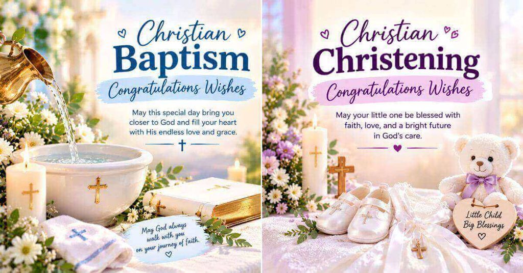 Christian Baptism and Christening Congratulations Wishes