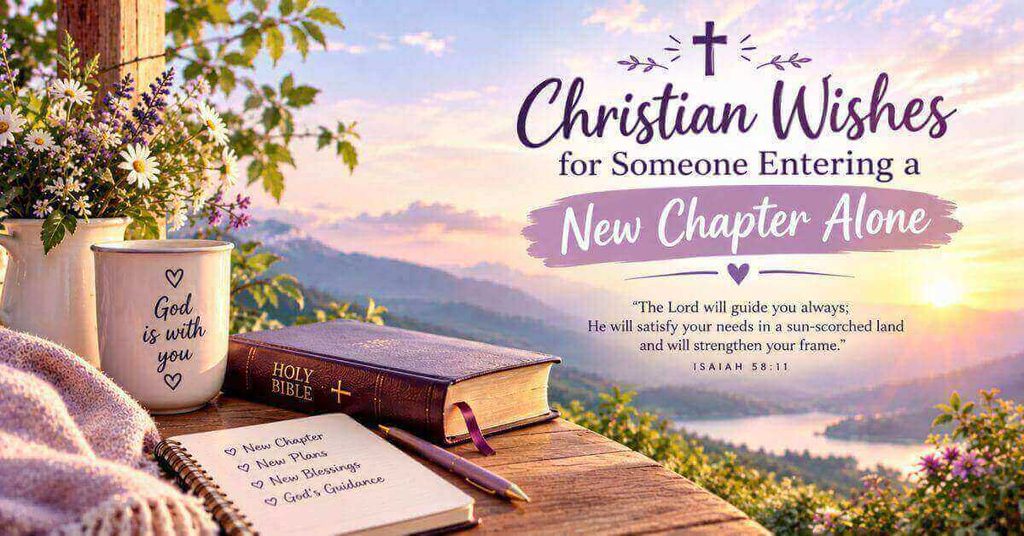 Christian Wishes for Someone Entering a New Chapter Alone